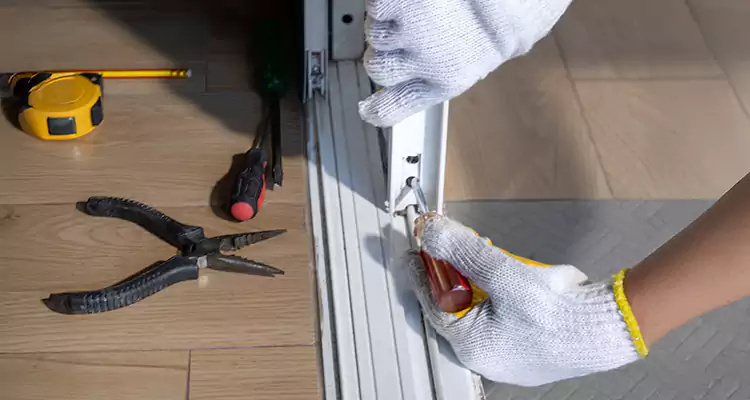Backyard Sliding Door Track Repair in Weston, FL